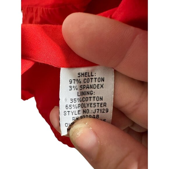 ✌️ 2/$40 ✌️ Tulle Womens Red Double Breasted Peplum Jacket Size M - Picture 6 of 6